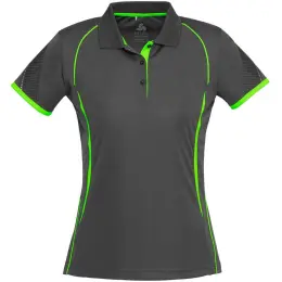 Ladies Razor Golf Shirt Grey-Lime